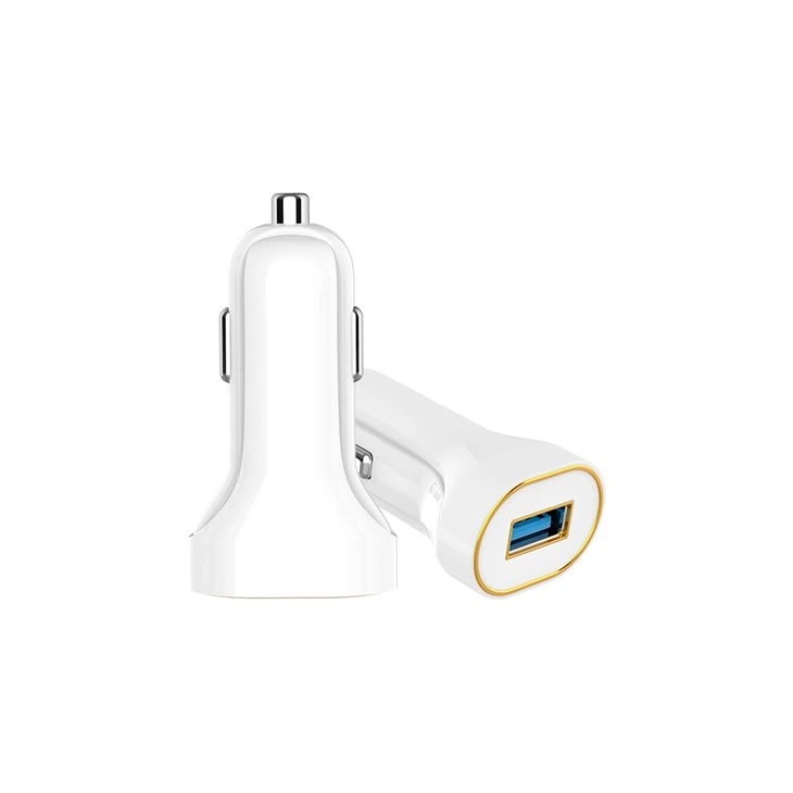 Sengl USB Port Leaf Siâp Dylunio Car Charger