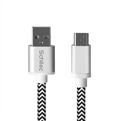 Ansawdd Uchel Metel Braid Data Micro USB a Chebl Codi Tâl